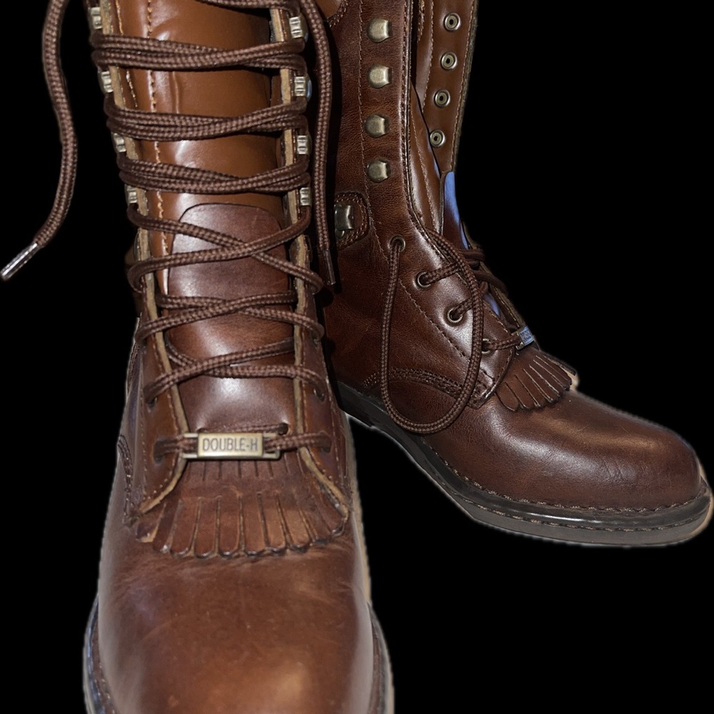 Double H Rich Brown Leather Boots